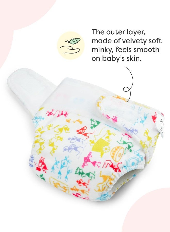 SuperBottoms Newborn UNO Premium Cloth Diaper with Insert (0 to 3m) | Washable & Reusable Diaper with Organic Cotton Pad | Superior Absorption | Waterproof | SuperDryFeel™ Layer | Super Soft & Gentle - Image 4