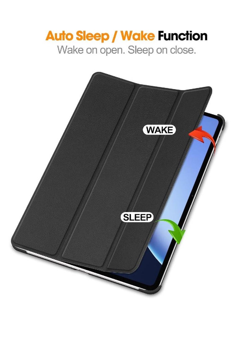 ZOOMEE Case for OnePlus Pad 3, Ultra Slim Lightweight Folding Smart Cover PU Protective Case (Auto Sleep/Wake), Black - Image 2