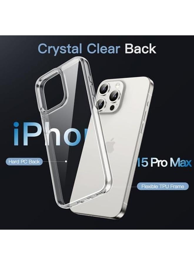 جي تيك جراب لهاتف iPhone 15 Pro Max مقاس 6.7 بوصة، غطاء خلفي شفاف مقاوم للصدمات غير قابل للاصفرار ومضاد للخدش - Image 3