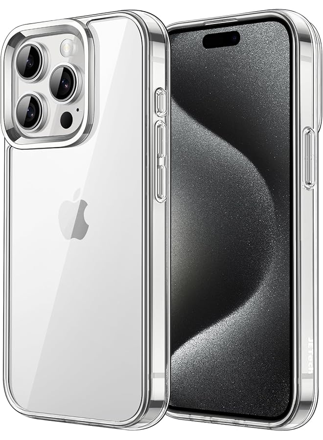 جي تيك جراب لهاتف iPhone 15 Pro Max مقاس 6.7 بوصة، غطاء خلفي شفاف مقاوم للصدمات غير قابل للاصفرار ومضاد للخدش - Image 1