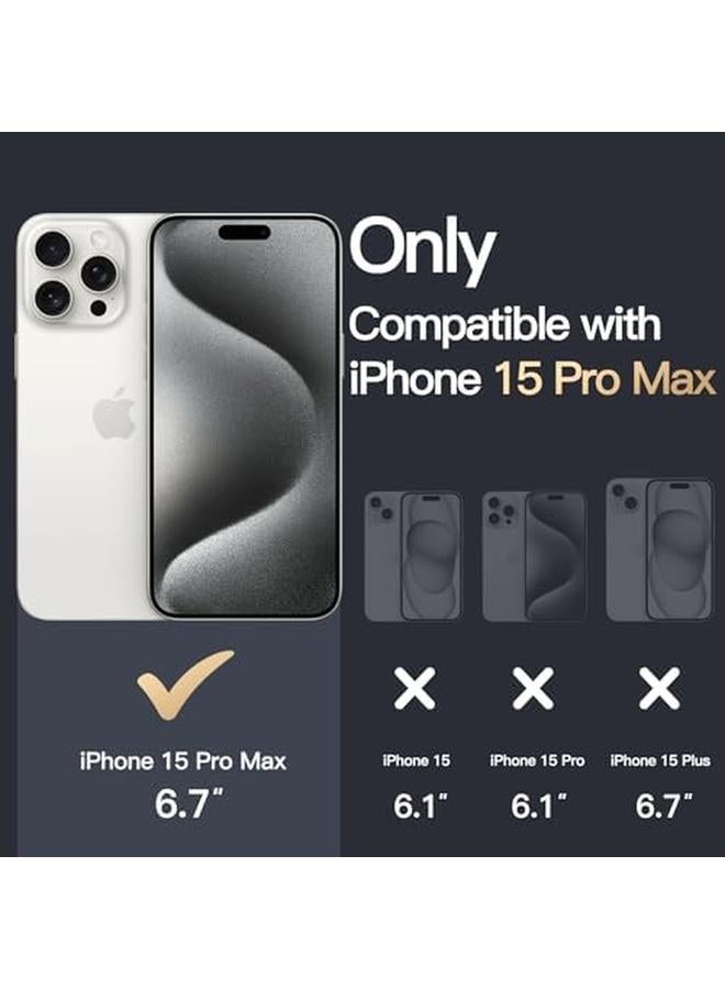 جي تيك جراب لهاتف iPhone 15 Pro Max مقاس 6.7 بوصة، غطاء خلفي شفاف مقاوم للصدمات غير قابل للاصفرار ومضاد للخدش - Image 2