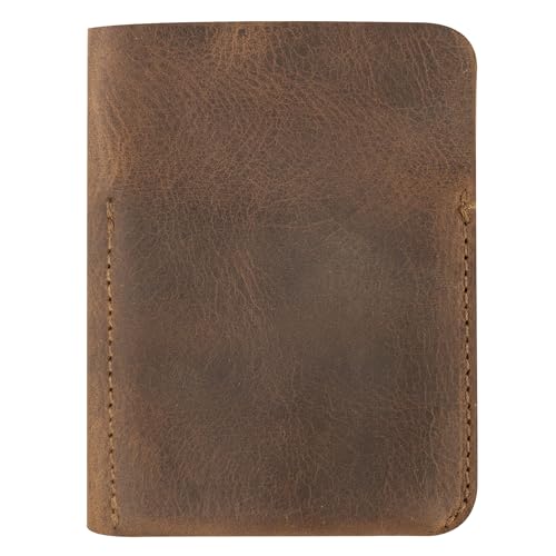 Hide & Drink, Leather Bifold Card Holder, Holds Up to 6 Cards/Organizer/Case/Wallet, Handmade Includes 101 Year Warranty :: Bourbon Brown - Image 5