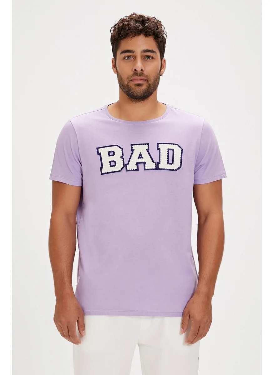 Bad Bear Felt Purple Printed Men's T-Shirt