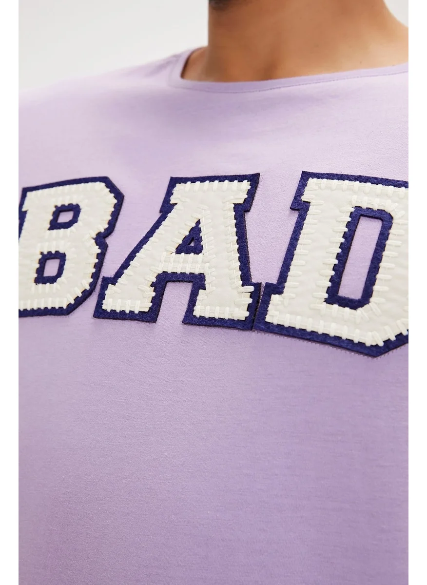 Bad Bear Felt Purple Printed Men's T-Shirt