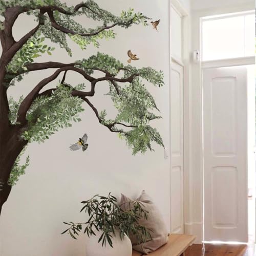 astrkiz 55.11"X57.48" Original Hand Drawn Realistic Huge Oak Tree Wall Decals Peel and Stick for Kids Room - Image 4