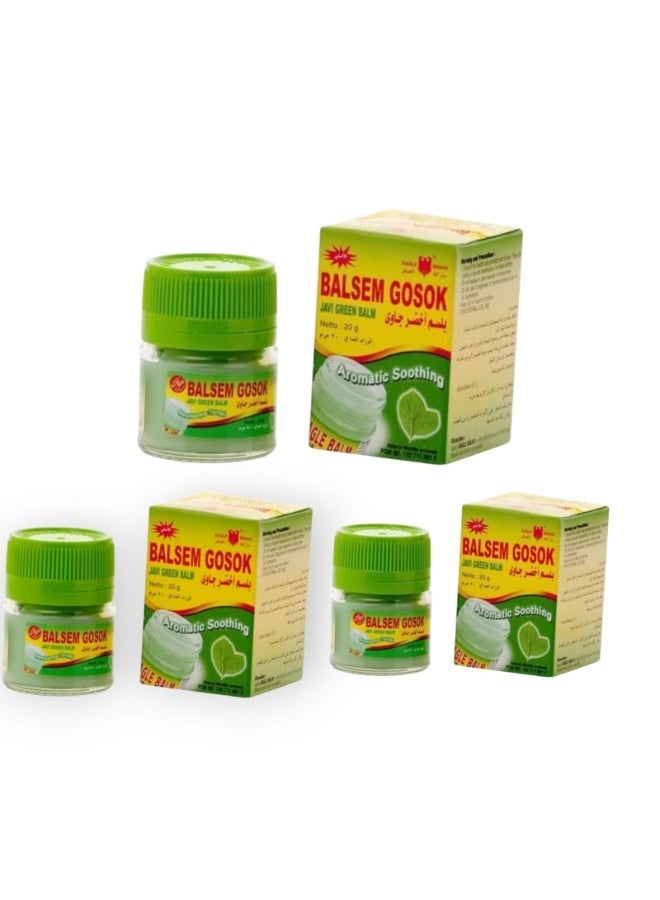 CAP LANG Original Green Balm for Muscle Pain Relief - 20g, 3 pieces - Image 1