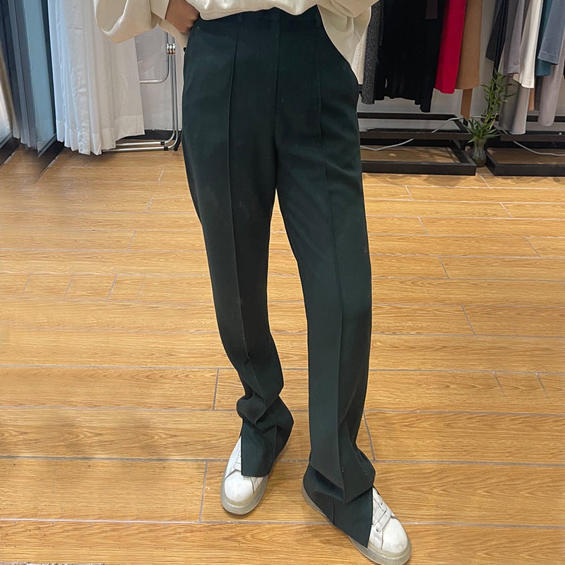2023 Autumn Winter Chic Patched Trousers for Women Ivory - Image 2