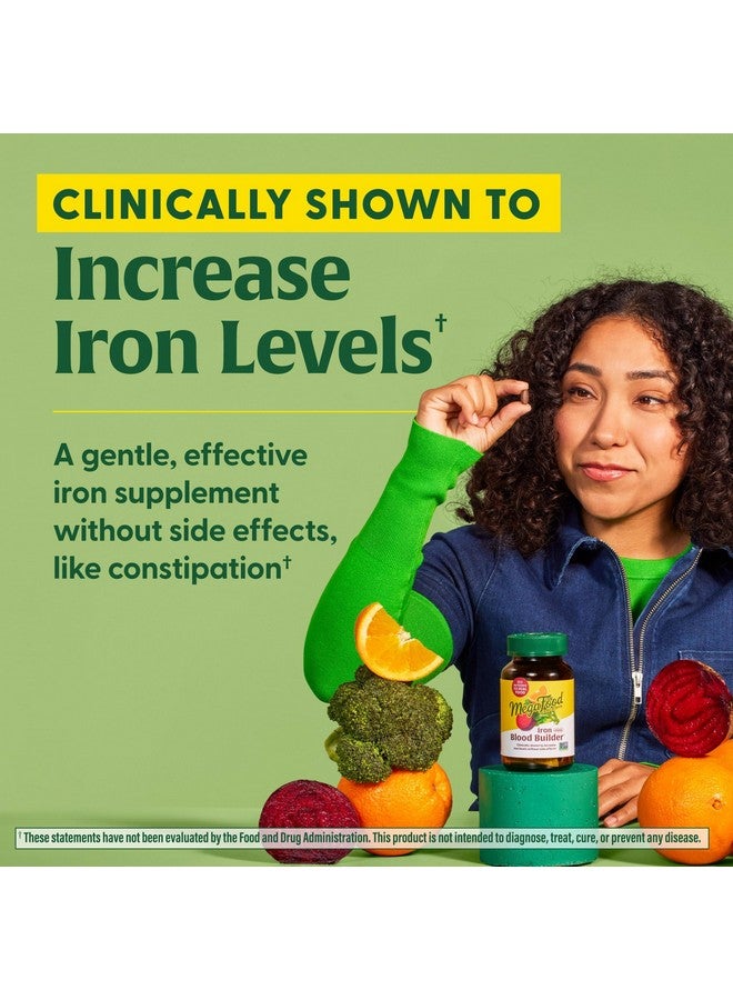 MegaFood Blood Builder Minis, Iron Supplement Clinically Shown to Increase Iron Levels Without Side Effects - Vegan Supplement with Vitamin C, Vitamin B12 & Folic Acid, 60 Tablets (30 Servings) - Image 4