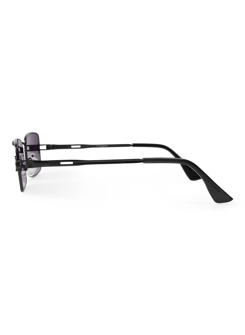 Woggles UV- Protected  Black Rectangle Sunglasses