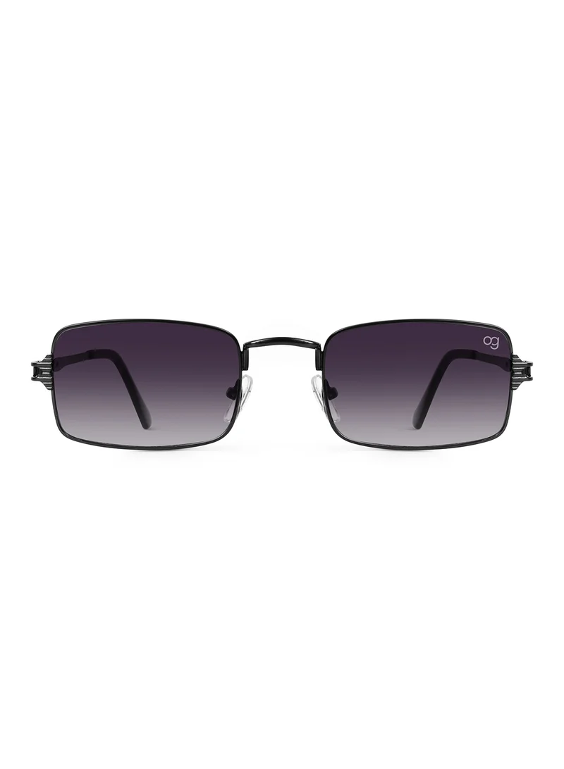 Woggles UV- Protected  Black Rectangle Sunglasses