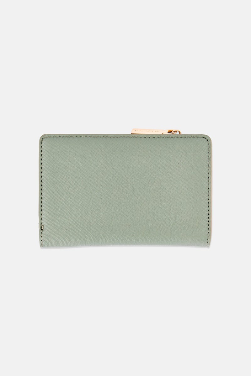 ANNE KLEIN Women Brand Logo Leather Slim Bifold Wallet, Olive - Image 2