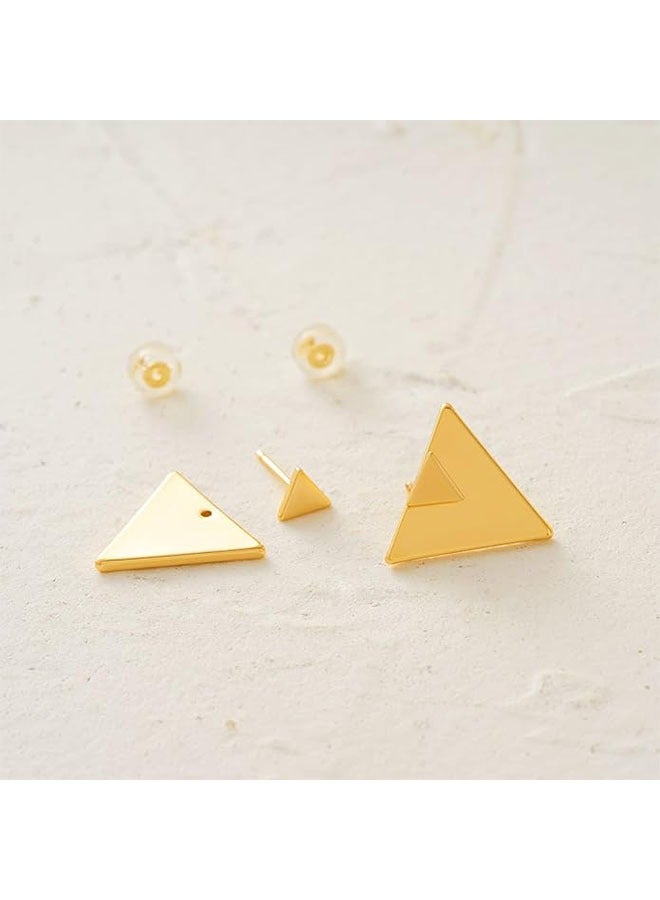 Mevecco Women Earrings Gold Stud 14K Gold Filled Small Simple Handmade Hypoallergenic Everyday Jewelry - Image 2