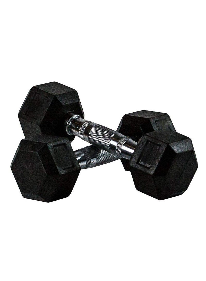 ULTIMAX Rubber Encased Hex Dumbbell Set- 10KG x 2 - Image 1