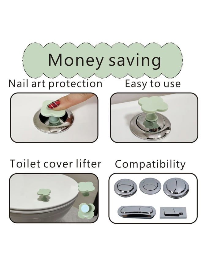 Beaspecal 2Pcs Toilet Bolts Cover with Elegant Colorful Parttern,Nature Flower Plant Toilet Bowl Bolts Covers for Bathroom Decoration 2Pcs Toilet Replacement -4Pcs/Pack - Image 2