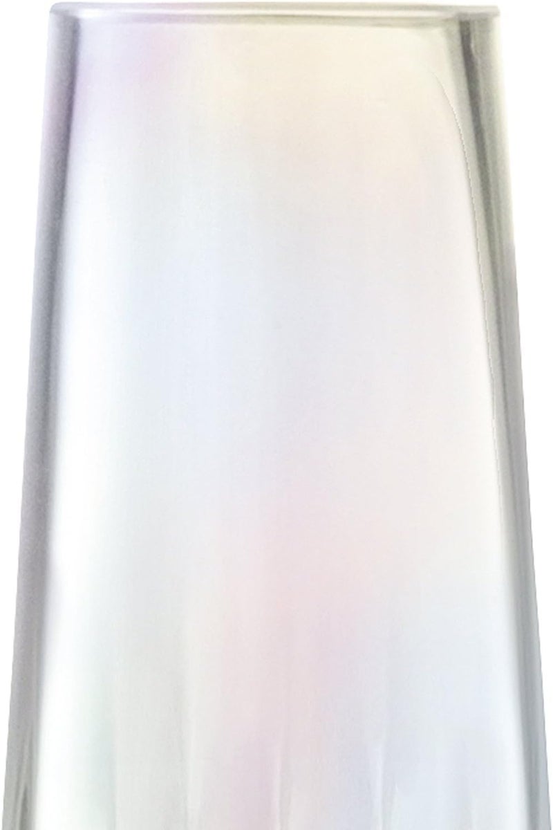 LSA Mother of Pearl Glass Vase with Pink & White Roses H20cm - Image 4
