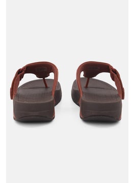 FitFlop Men Velcro Leather Sandals Dark Tan  - Image 2
