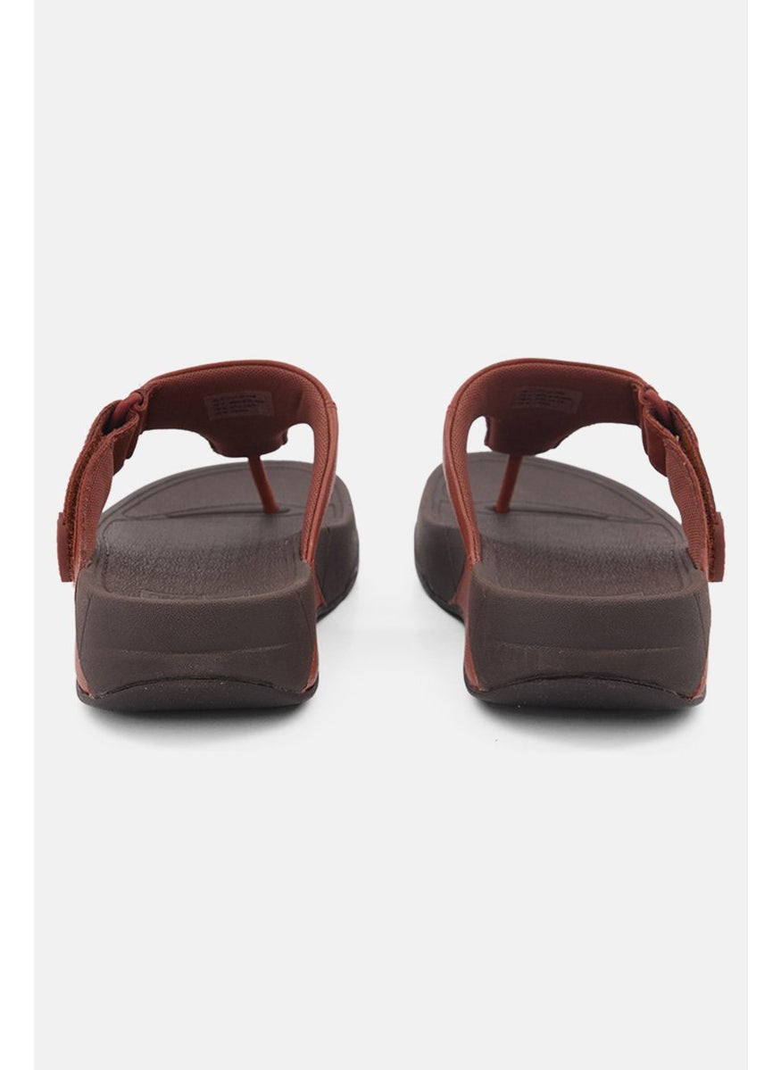 FitFlop - Men Velcro Leather Sandals Dark Tan - Image 1