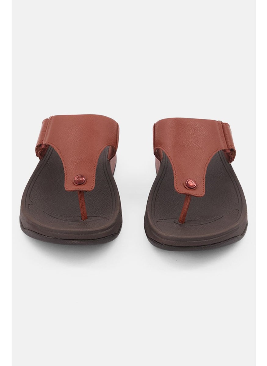 FitFlop - Men Velcro Leather Sandals Dark Tan - Image 1