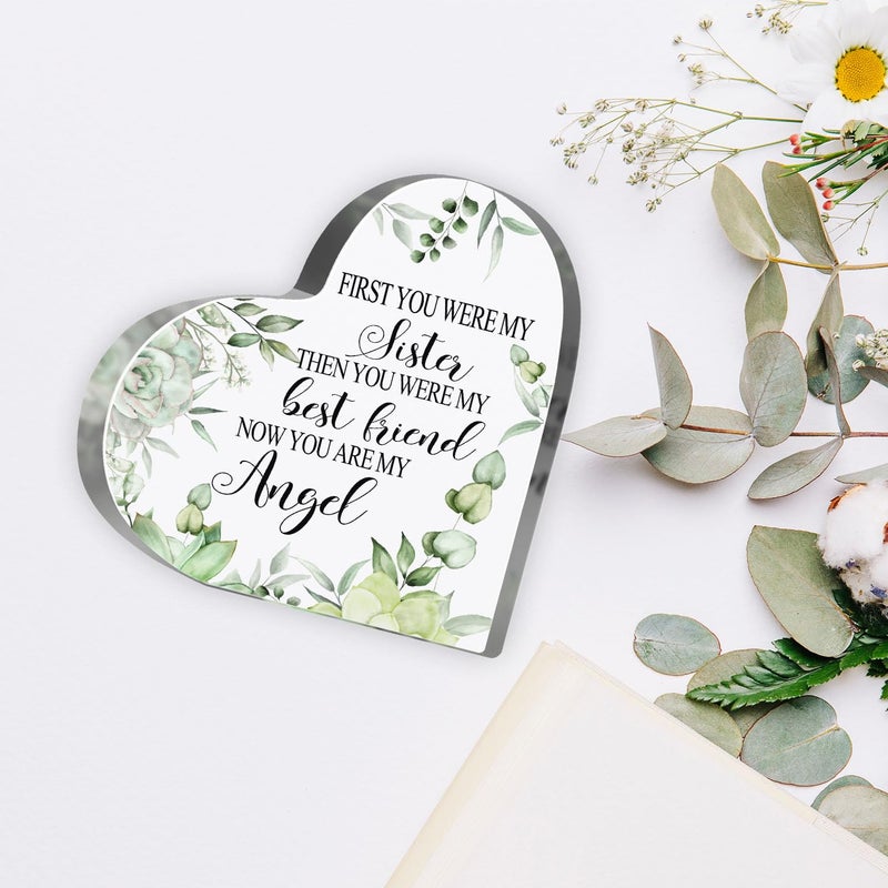MUNLICAR Sympathy Gifts for Loss of Sister, Memorial Gifts for Friends Women Female, In Memory of Sister Plaque, Bereavement Condolences Grief Gifts, Funeral Remembrance Decor Ornament Sign - Image 3