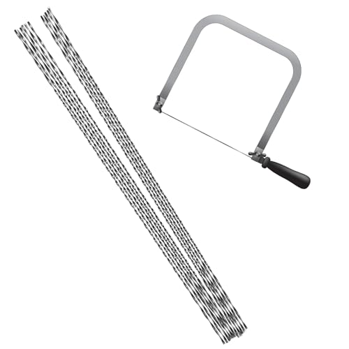 WAONIQ Metal Cutting Scroll Saw Blades, 12 Pcs Pinless Spiral Teeth, 5 Inch for Wood, Plastic & Metal (#8) - Image 1