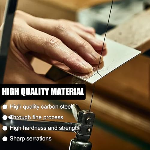 WAONIQ Metal Cutting Scroll Saw Blades, 12 Pcs Pinless Spiral Teeth, 5 Inch for Wood, Plastic & Metal (#8) - Image 5