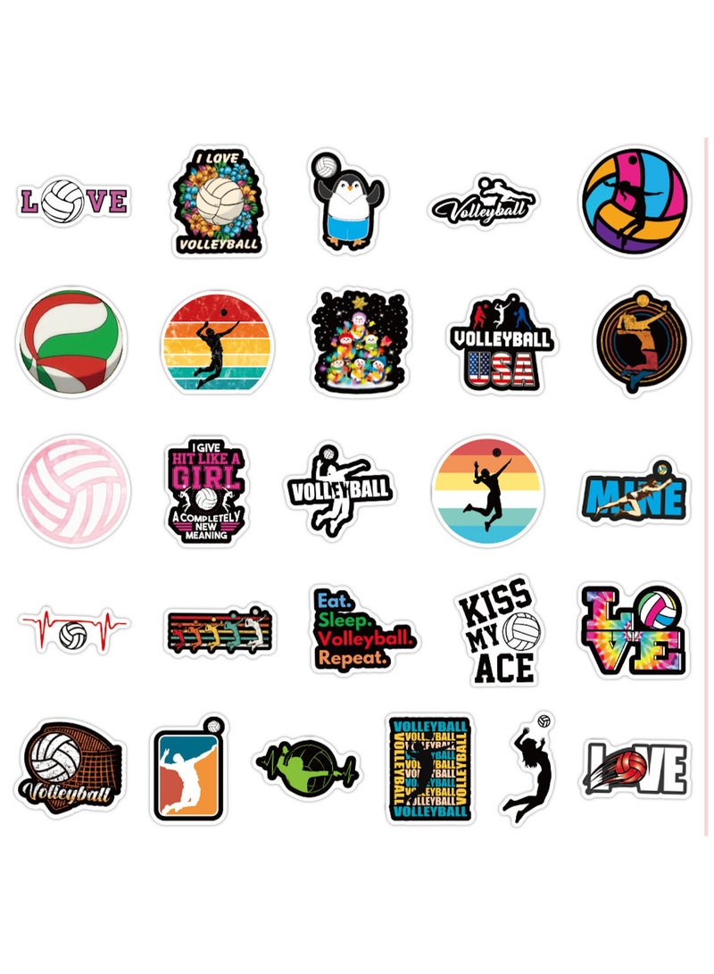 قوس قزح أورينبو 100 قطعة من ملصقات الكرة الطائرة، ملصقات الكرة الطائرة، هدايا الكرة الطائرة للفتيات المراهقات، ملصقات لزجاجات المياه، ملصقات المكافآت، الكمبيوتر المحمول، زجاجة المياه، السيارة، الكمبيوتر، الجيتار، لوح التزلج، الأمتعة - Image 4