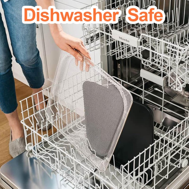 DEMEDO Air Fryer Basket Replacement for NINJA Foodi SP101 Air Fryer Oven, Stainless Steel Air Fryer Basket for Ninja SP100,SP102, Mesh Basket for Ninja Foodi Air Fryer Accessories, Baking Tray for Ninja - Image 5