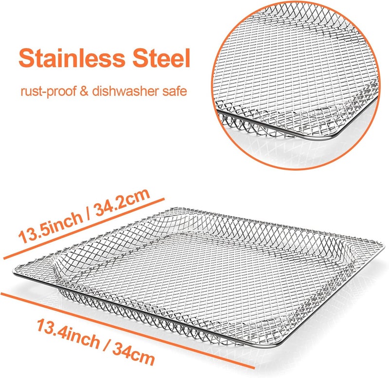 DEMEDO Air Fryer Basket Replacement for NINJA Foodi SP101 Air Fryer Oven, Stainless Steel Air Fryer Basket for Ninja SP100,SP102, Mesh Basket for Ninja Foodi Air Fryer Accessories, Baking Tray for Ninja - Image 3