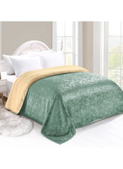 LoveHome Light and soft plain fur engraved nephrine blanket, king size 220*240 cm 