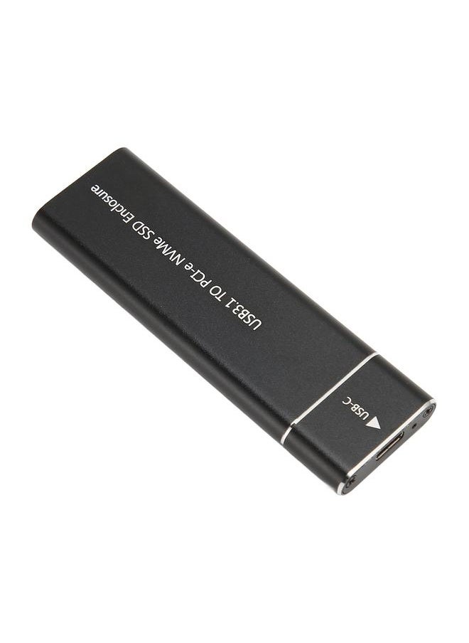 Thoraya M.2 PCIe NVMe SSD solid state drive box USB3.1 Type-C 10Gbps high-speed transmission metal hard drive box black hard drive box with AC cable  - Image 4