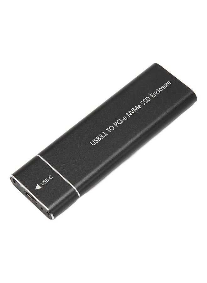 Thoraya M.2 PCIe NVMe SSD solid state drive box USB3.1 Type-C 10Gbps high-speed transmission metal hard drive box black hard drive box with AC cable  - Image 5