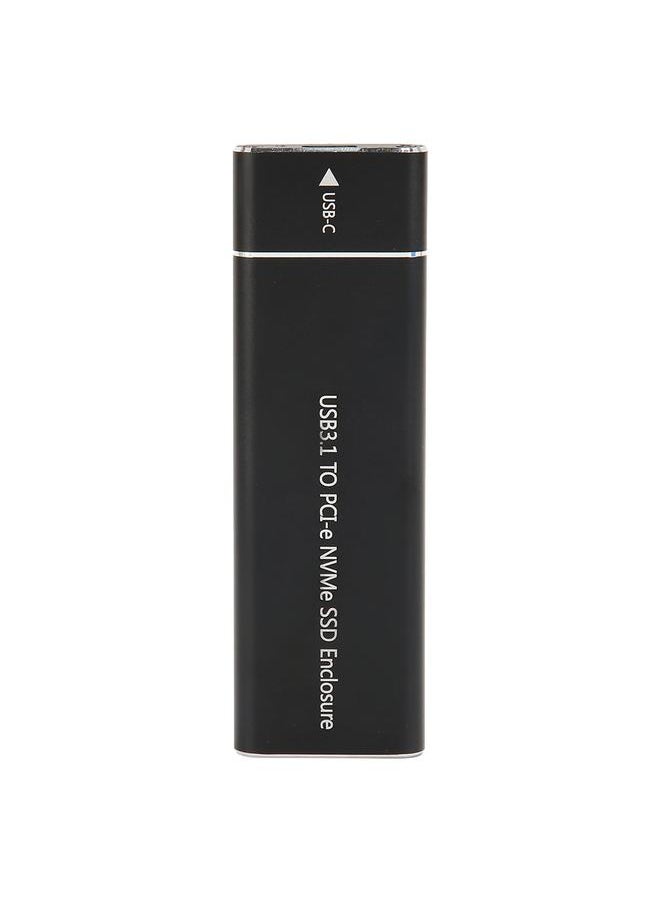 Thoraya M.2 PCIe NVMe SSD solid state drive box USB3.1 Type-C 10Gbps high-speed transmission metal hard drive box black hard drive box with AC cable  - Image 3