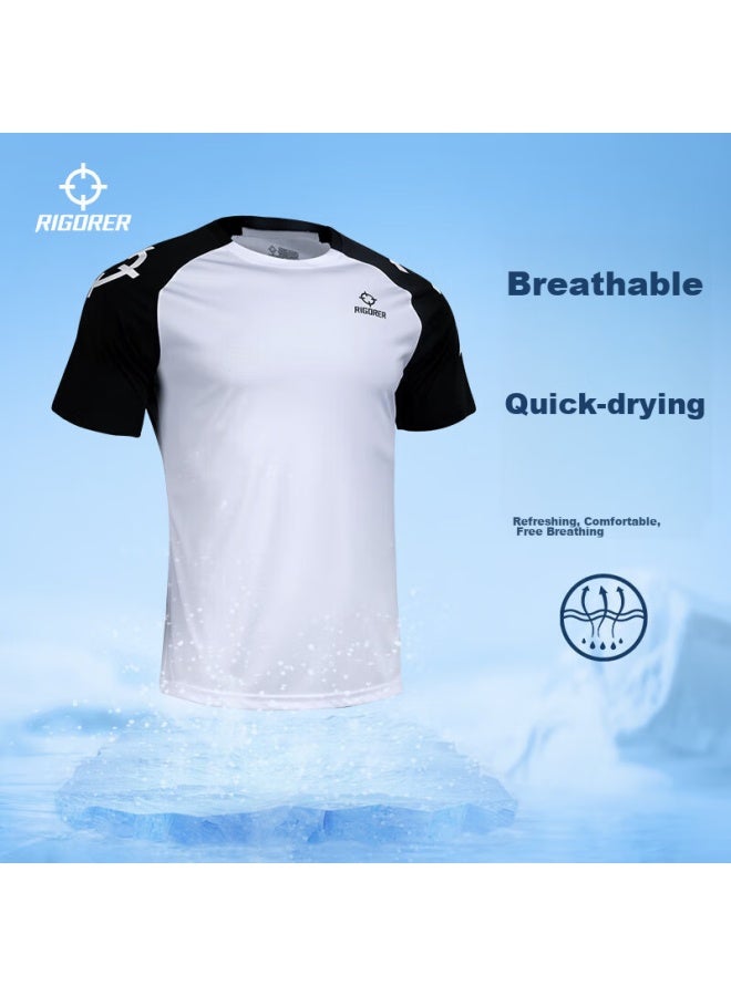 Rigorer Short-sleeve T-shirt, Summer Comfortable Casual Simple Sports Sweat-wicking Breathable Running Top - Image 3