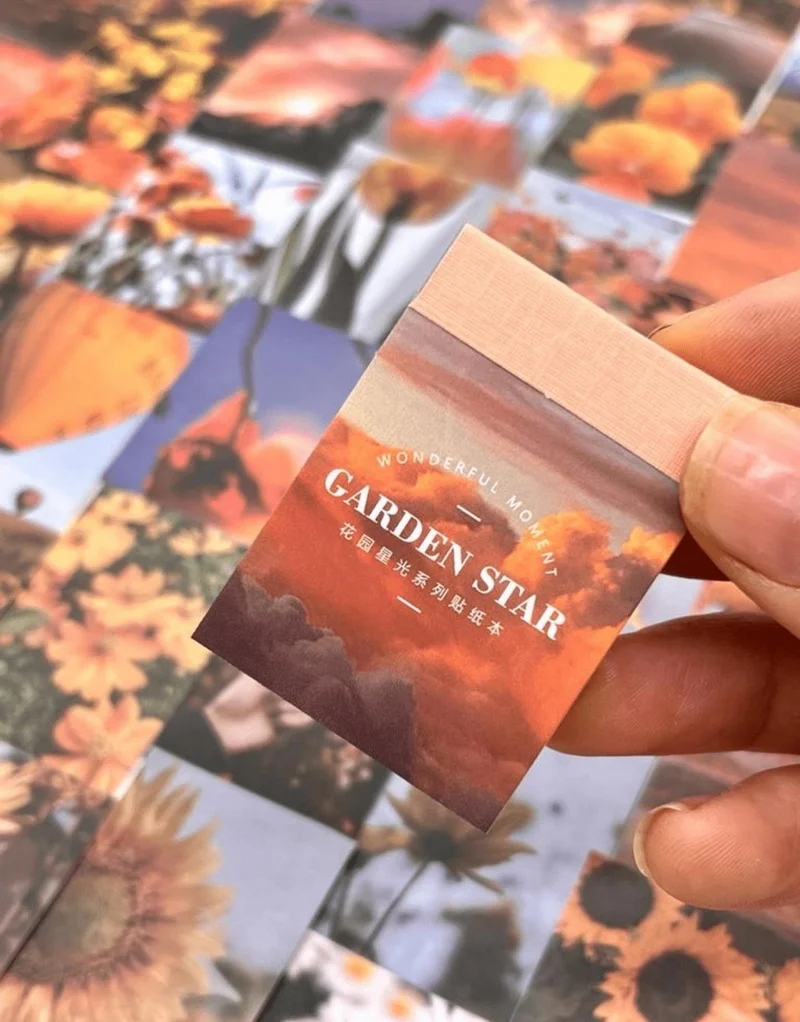 كاغيت جيمي دوكان Paper Ship Shop Garden Star Orange Notebook Sticker / Decal / Bullet Journal / Notebook Decoration / Scrapbook