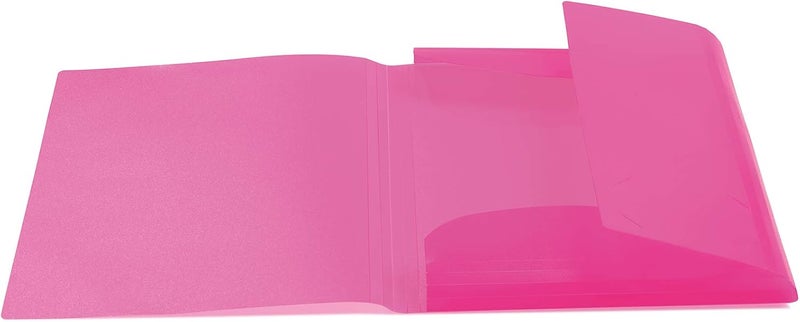 Herma Elastic Folder Translucent in Pink, A3, Sturdy Plastic, with 3 Inner Flaps, 1 Span Folder - Image 2
