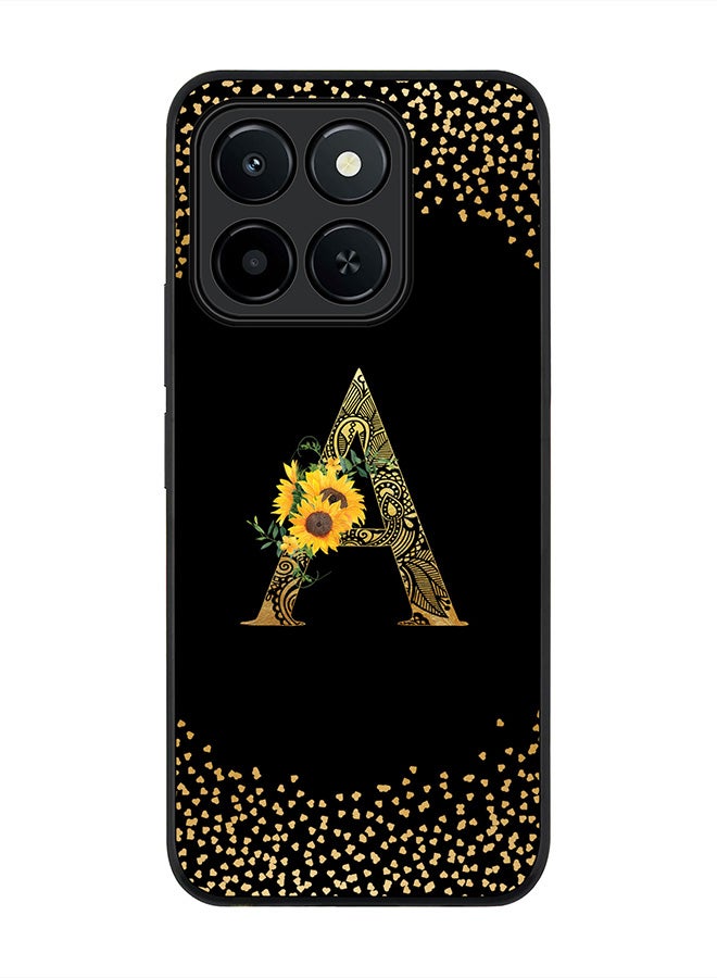 Stylizedd For Honor X6c Case,Slim fit Camera Protection, Shockproof Thin Phone cover  - Custom Floral Monogram - A ( Black )