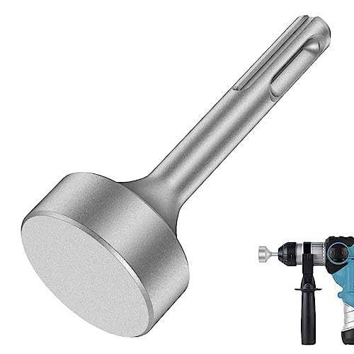 EUWBSSR SDS Plus Ground Rod Driver, 85mm Heavy Duty Steel Drill Bit Driver Wear, Resistant Wide Compatibility Ground Rod Bits Socket for Rotary Hammer Drill Grounding Rods (Flat Drill) - Image 1