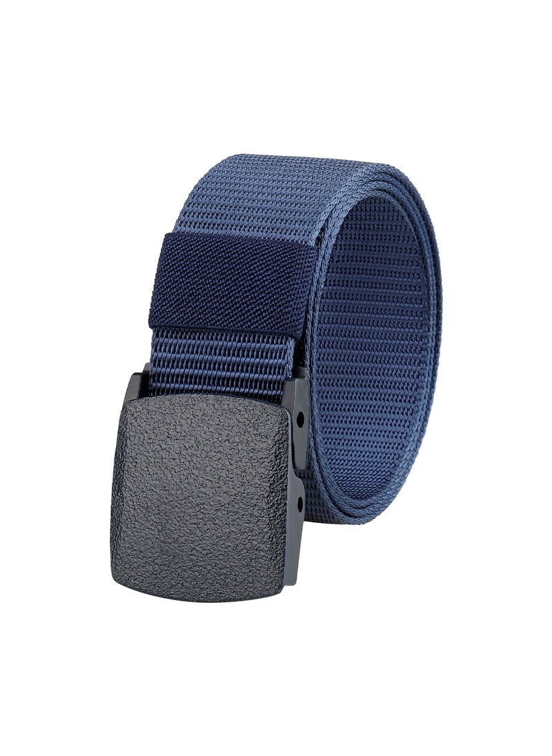 Generic Mens Casual Canvas Belt Automatic Buckle Nylon Tactical Outdoor Belt for Students Military Training And Leisure Wear Black  - Image 5