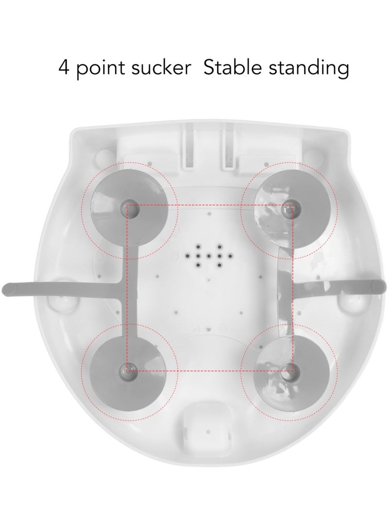 Foldable Baby Bath Ring Seat with Non-Slip Suction Cups, Adjustable Baby Bathtub Seat, Tummy Time Folding Shower Chair, Anti-Dumping Bath Safety Stool for 6-18 Months Infants, Toddlers, Boys & Girls, Non-Flip Design - Image 4