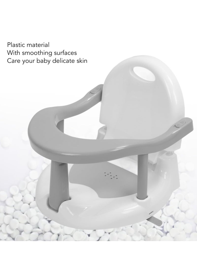 Foldable Baby Bath Ring Seat with Non-Slip Suction Cups, Adjustable Baby Bathtub Seat, Tummy Time Folding Shower Chair, Anti-Dumping Bath Safety Stool for 6-18 Months Infants, Toddlers, Boys & Girls, Non-Flip Design - pzsku/Z63A3E96646AACC76E013Z/45/_/1727332134/4945307d-a5d5-4d4f-9203-8d048e4aae25