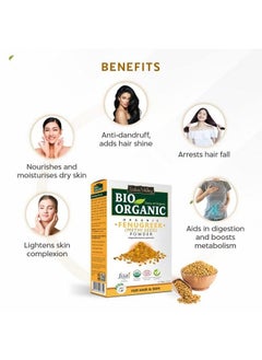 Bio Organic Natural And Pure Bhringraj Powder; Eclipta Alba With Fenugreek Powder (Methi Powder) For Hair Care (100 * 2= 200G) - pzsku/Z63A3F0E7B4441AD4143DZ/45/_/1682336125/8ddb877e-da92-43fd-b25b-3f17bd7b2d6f