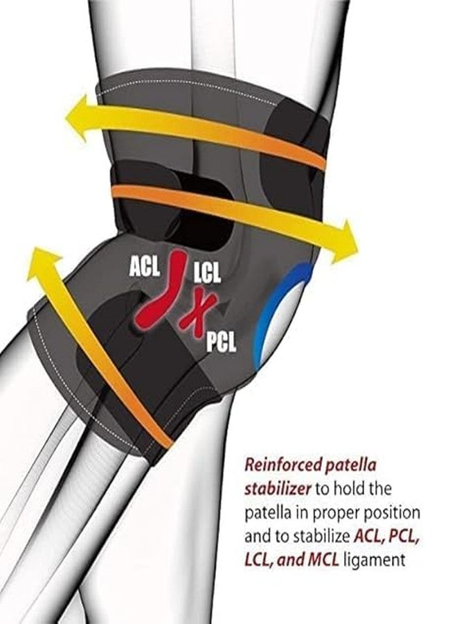 QP360 Knee Support Hinged (Neoprene), for Stability & Pain Relief | For Sports & Gym (X-Large) - Image 2