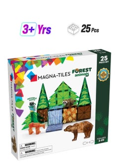 MAGNA-TILES Forest 25-piece Magnetic Construction Set, Original 3d Magnetic Building Tiles, For Kids Ages 3+  - Image 1