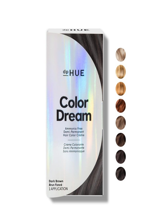 dpHUE Color Dream, Dark Brown - Ammonia-Free, Demi-Permanent Hair Color - Lasts 16 Washes - Boosts Shine - Paraben & Sulfate Free, Leaping Bunny Certified - Image 1
