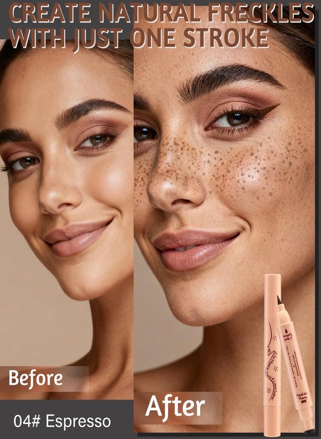 SUMEITANG 2-in-1 Faux Freckle Stamp Pen, Dual-Ended Waterproof Fake Freckle Pen with Different Size Stamps & 0.5mm Tip, Quick Natural Sun-Kissed Freckles for Makeup for Freckle Lovers - Image 5