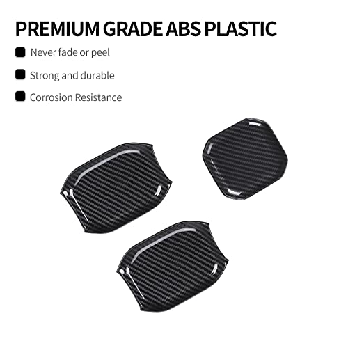 CheroCar for Jeep JL Outer Door Bowl Cover Trim Exterior Accessories for 2018-2025 Jeep Wrangler JL (Carbon Fiber Grain) - Image 5