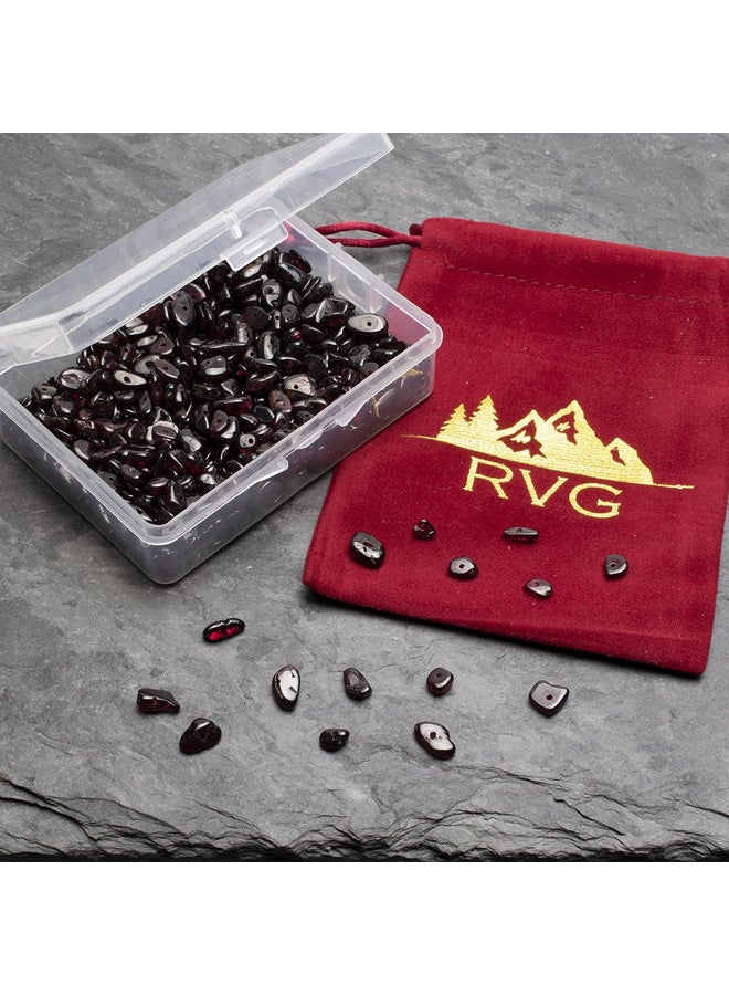 Natural Red Garnet Beads Approx 5-8mm Diameter, Healing Irregular Shape Drilled Loose Crystal Stones for DIY Bracelet Jewelry Making, 400pcs  - Image 3