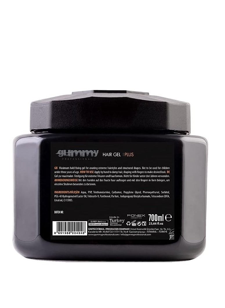 Gummy Hair Styling Gel Maximum Hold Extreme Look Plus 700 ml  - Image 2