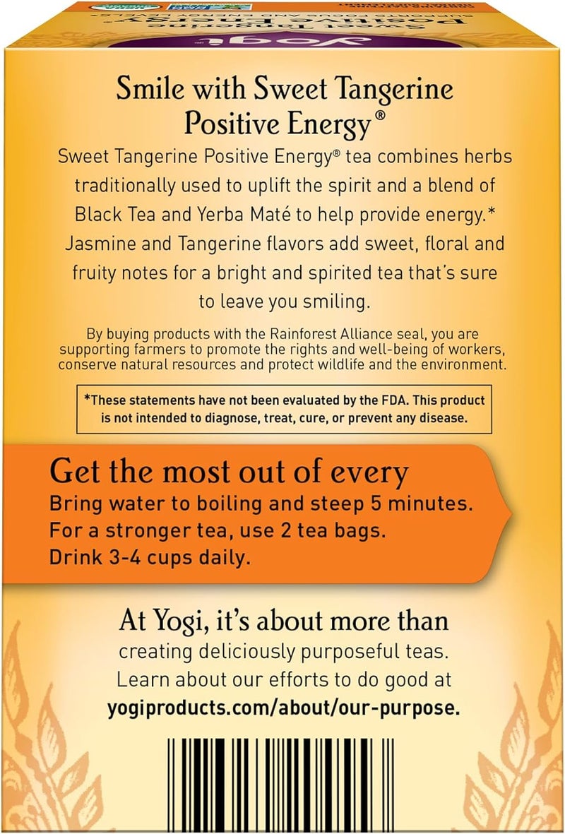 Yogi Sweet Tangerine Positive Energy Tea - Image 2