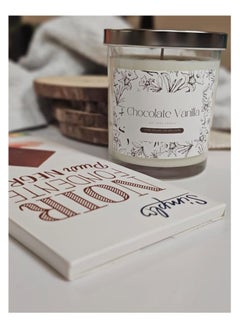 Serenova Natural Soy Wax Scented Candle  (Chocolate/Vanilla , 110g)  - Image 1